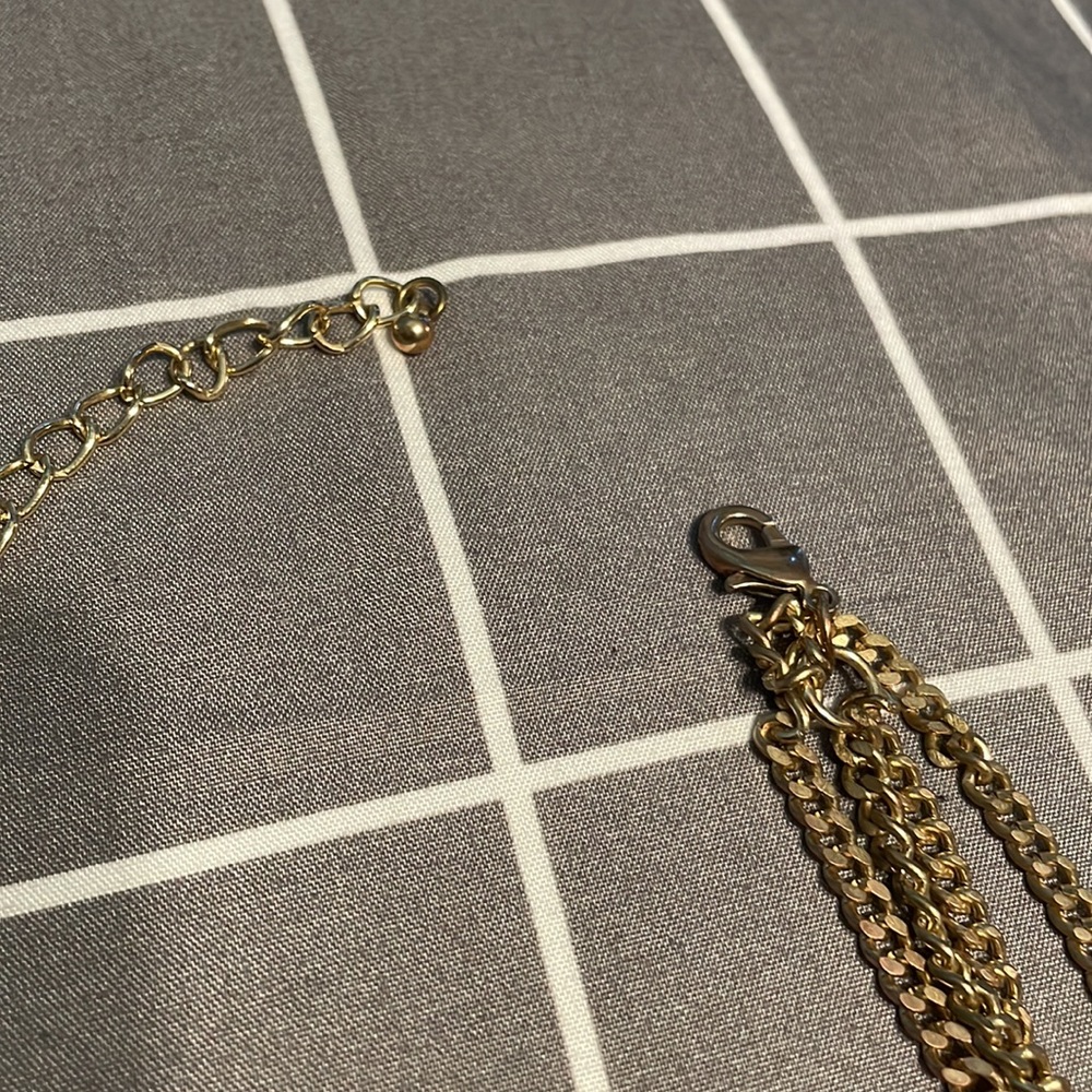 Turquoise & Gold Roped Statement Necklace - Picture 3 of 5